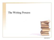 Writing Process PPT Writing Process PPT