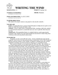 WRITING THE WIND Lesson Plan WRITING THE WIND Lesson Plan