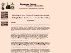 Writing to Focus Reading and to Imagine Researching Lesson Plan Writing to Focus Reading and to Imagine Researching Lesson Plan