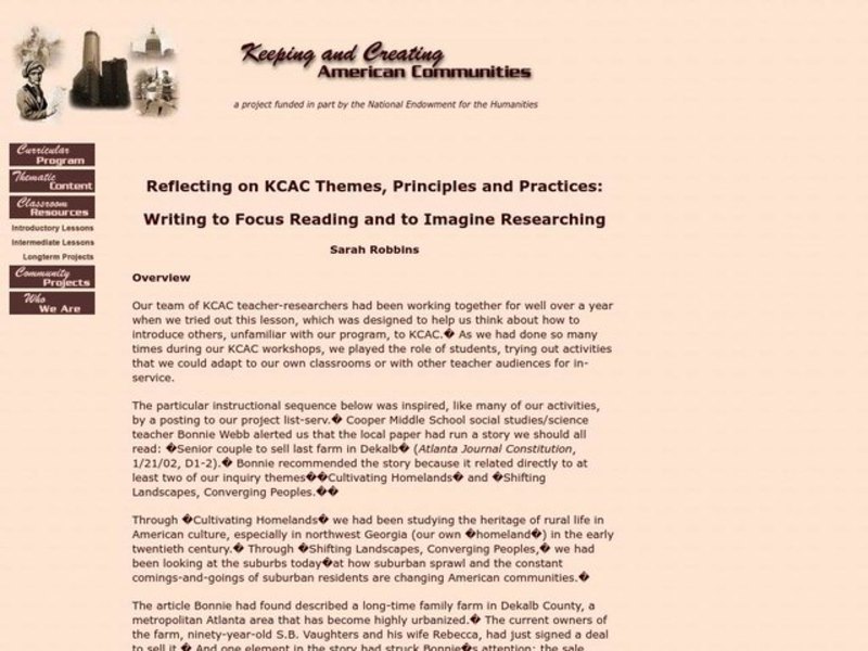 Writing to Focus Reading and to Imagine Researching Lesson Plan Writing to Focus Reading and to Imagine Researching Lesson Plan
