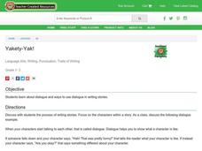 Yakety-Yak! Lesson Plan Yakety-Yak! Lesson Plan