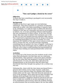 You can't judge a book by its cover Lesson Plan You can't judge a book by its cover Lesson Plan
