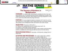 The Squares of Numbers in Multiplication Lesson Plan The Squares of Numbers in Multiplication Lesson Plan
