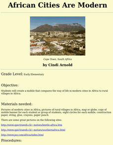 African Cities Are Modern Lesson Plan African Cities Are Modern Lesson Plan