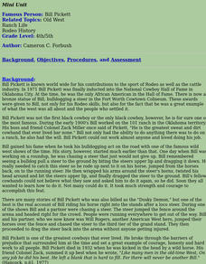 Bill Pickett Lesson Plan Bill Pickett Lesson Plan