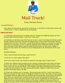 Mail Truck! Lesson Plan Mail Truck! Lesson Plan