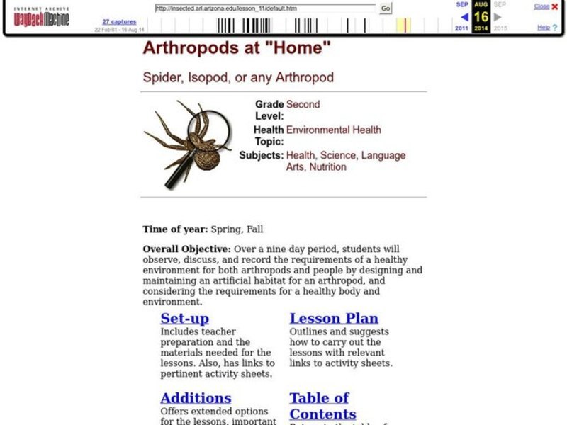Arthropods at Lesson Plan Arthropods at Lesson Plan