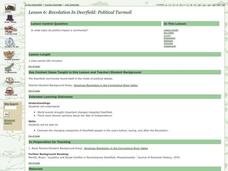 Revolution in Deerfield: Political Turmoil Lesson Plan Revolution in Deerfield: Political Turmoil Lesson Plan