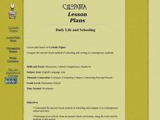 Daily Life and Schooling Lesson Plan Daily Life and Schooling Lesson Plan