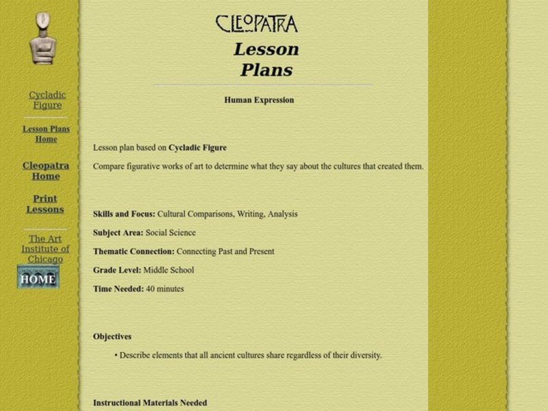 Human Expression Lesson Plan Human Expression Lesson Plan
