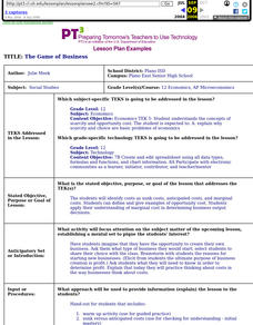 The Game of Business Lesson Plan The Game of Business Lesson Plan