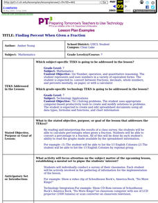 Finding Percent When Given A Fraction Lesson Plan Finding Percent When Given A Fraction Lesson Plan