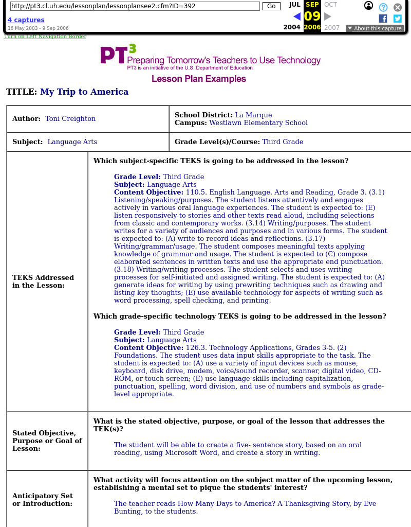 My Trip to America Lesson Plan My Trip to America Lesson Plan