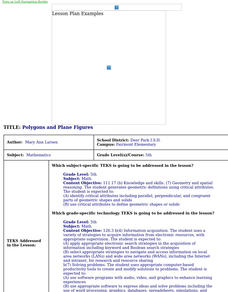 Polygons and Plane Figures Lesson Plan Polygons and Plane Figures Lesson Plan