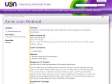 American Federal Style Lesson Plan American Federal Style Lesson Plan