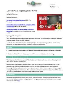 Fighting Fake News Lesson Plan Fighting Fake News Lesson Plan