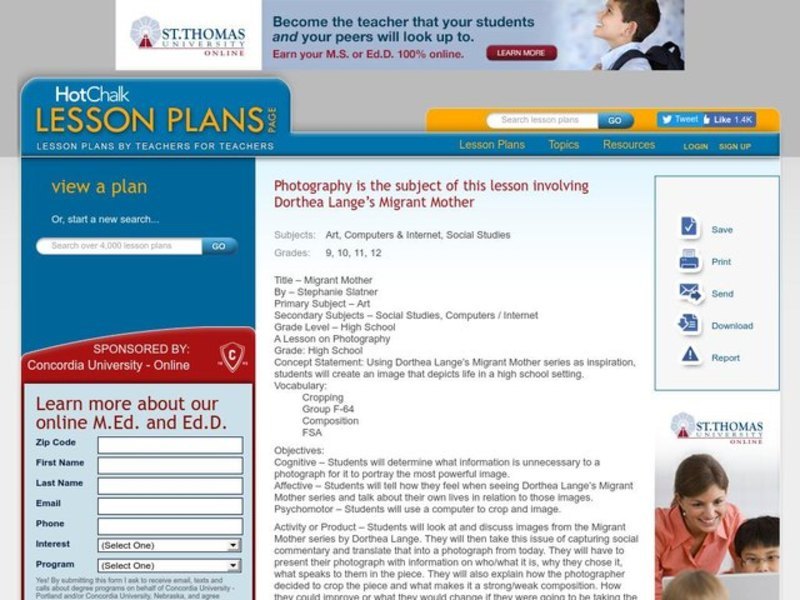 Migrant Mother Lesson Plan Migrant Mother Lesson Plan