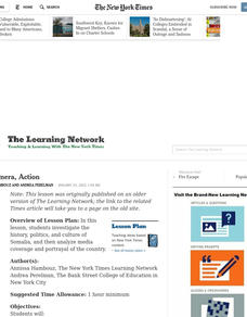 Life, Camera, Action Lesson Plan Life, Camera, Action Lesson Plan
