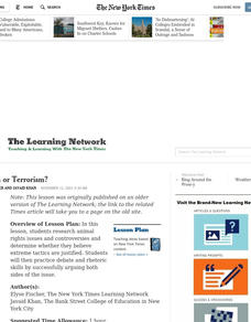 Activism of Terrorism Lesson Plan Activism of Terrorism Lesson Plan