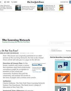 Too Free, Or Not Too Free? Lesson Plan Too Free, Or Not Too Free? Lesson Plan