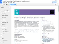 Rapid Research – Data Innovations Lesson Plan Rapid Research – Data Innovations Lesson Plan