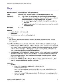 Slope Lesson Plan Slope Lesson Plan