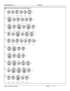 Add the Coins Worksheet Add the Coins Worksheet