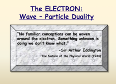 The Dual Nature of the Electron PPT The Dual Nature of the Electron PPT