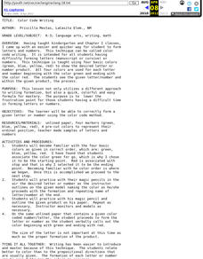 Color Code Writing Lesson Plan Color Code Writing Lesson Plan