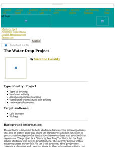 The Water Drop Project Activity The Water Drop Project Activity