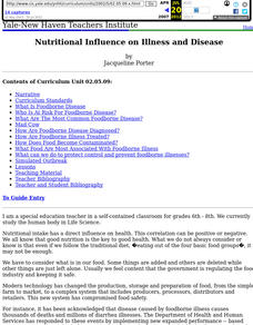 Nutritional Influence on Illness and Disease Lesson Plan Nutritional Influence on Illness and Disease Lesson Plan
