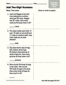 Add Two-Digit Numbers Worksheet Add Two-Digit Numbers Worksheet