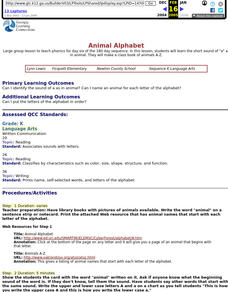 Animal Alphabet Lesson Plan Animal Alphabet Lesson Plan