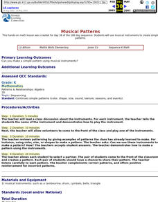 Musical Patterns Lesson Plan Musical Patterns Lesson Plan