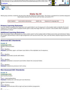 Hidie Ho H! Lesson Plan Hidie Ho H! Lesson Plan