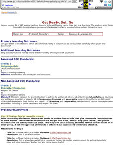 Get Ready, Set, Go Lesson Plan Get Ready, Set, Go Lesson Plan