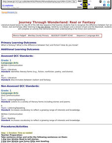 Journey Through Wonderland: Real or Fantasy Lesson Plan Journey Through Wonderland: Real or Fantasy Lesson Plan