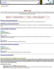 Write On Lesson Plan Write On Lesson Plan