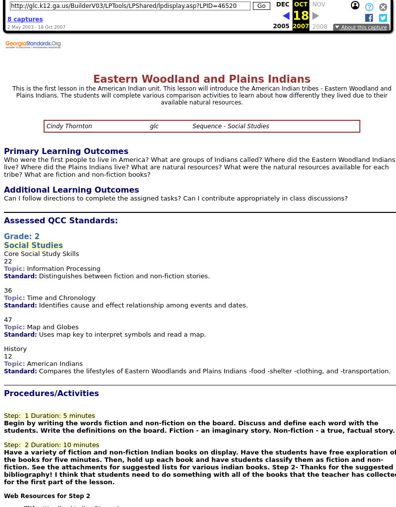 Eastern Woodland and Plains Indians Lesson Plan Eastern Woodland and Plains Indians Lesson Plan