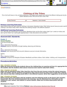 Clothing of the Tribes Lesson Plan Clothing of the Tribes Lesson Plan