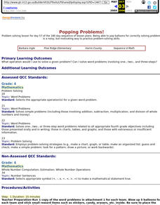 Popping Problems! Lesson Plan Popping Problems! Lesson Plan