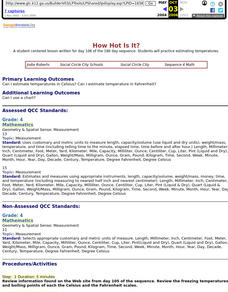 How Hot Is It? Lesson Plan How Hot Is It? Lesson Plan
