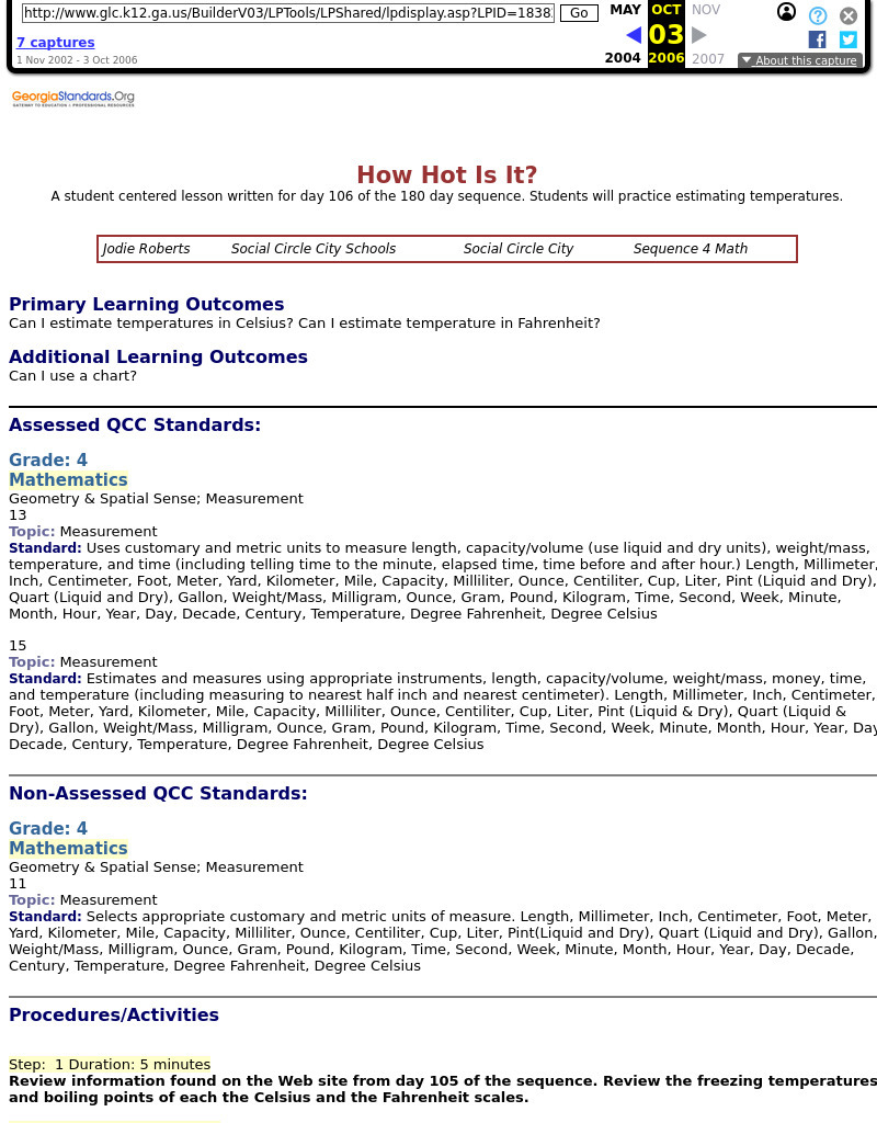 How Hot Is It? Lesson Plan How Hot Is It? Lesson Plan
