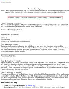 Marshmallow Figures Lesson Plan Marshmallow Figures Lesson Plan