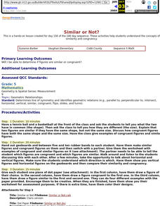 Similar or Not? Lesson Plan Similar or Not? Lesson Plan