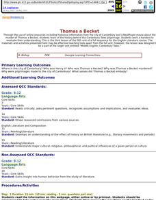 Thomas a Becket Lesson Plan Thomas a Becket Lesson Plan