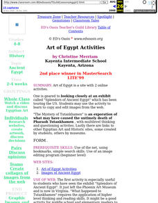 Art of Egypt Activities Lesson Plan Art of Egypt Activities Lesson Plan