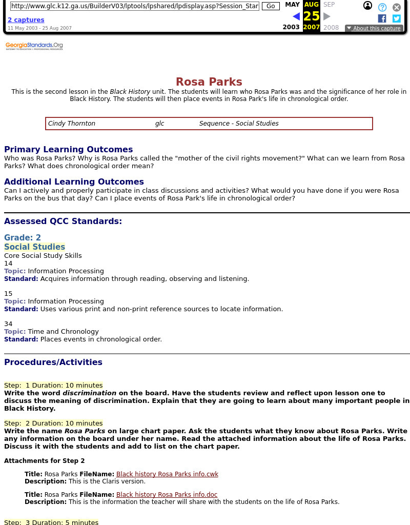 Rosa Parks Lesson Plan Rosa Parks Lesson Plan