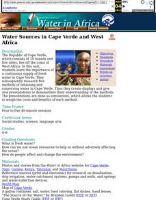 Water Sources in Cape Verde and West Africa Lesson Plan Water Sources in Cape Verde and West Africa Lesson Plan