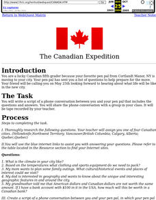 The Canadian Expedition Lesson Plan The Canadian Expedition Lesson Plan